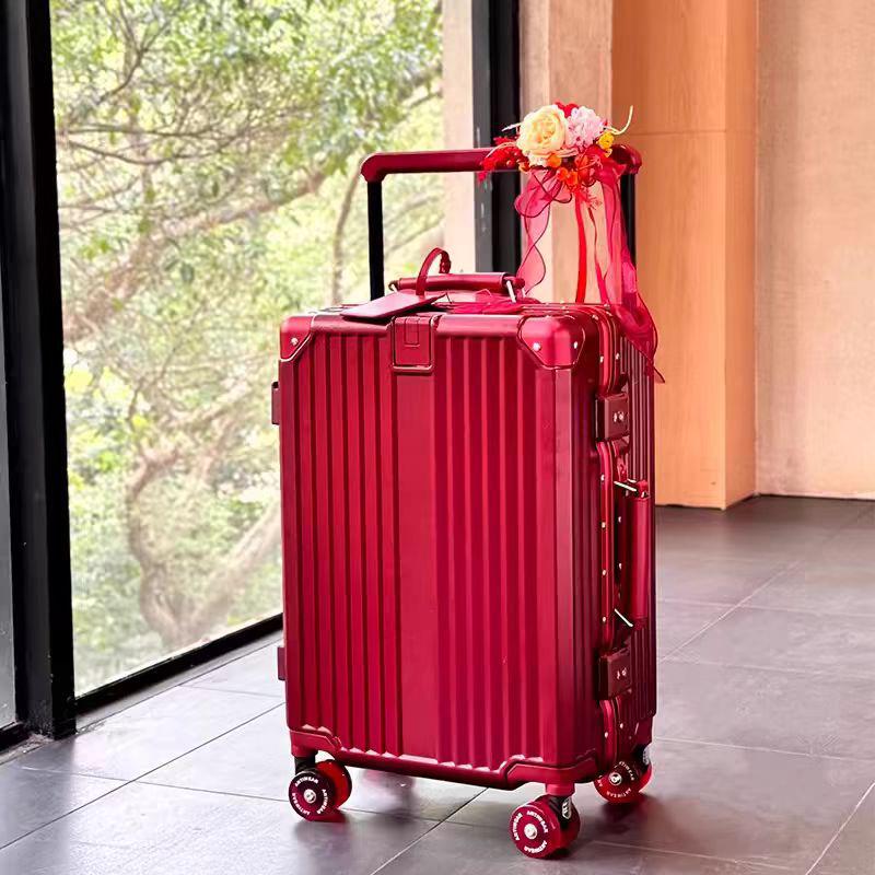Silent Universal Skate Wheel Suitcase - 20" Boarding Password Box & 24" Trolley Case for Women