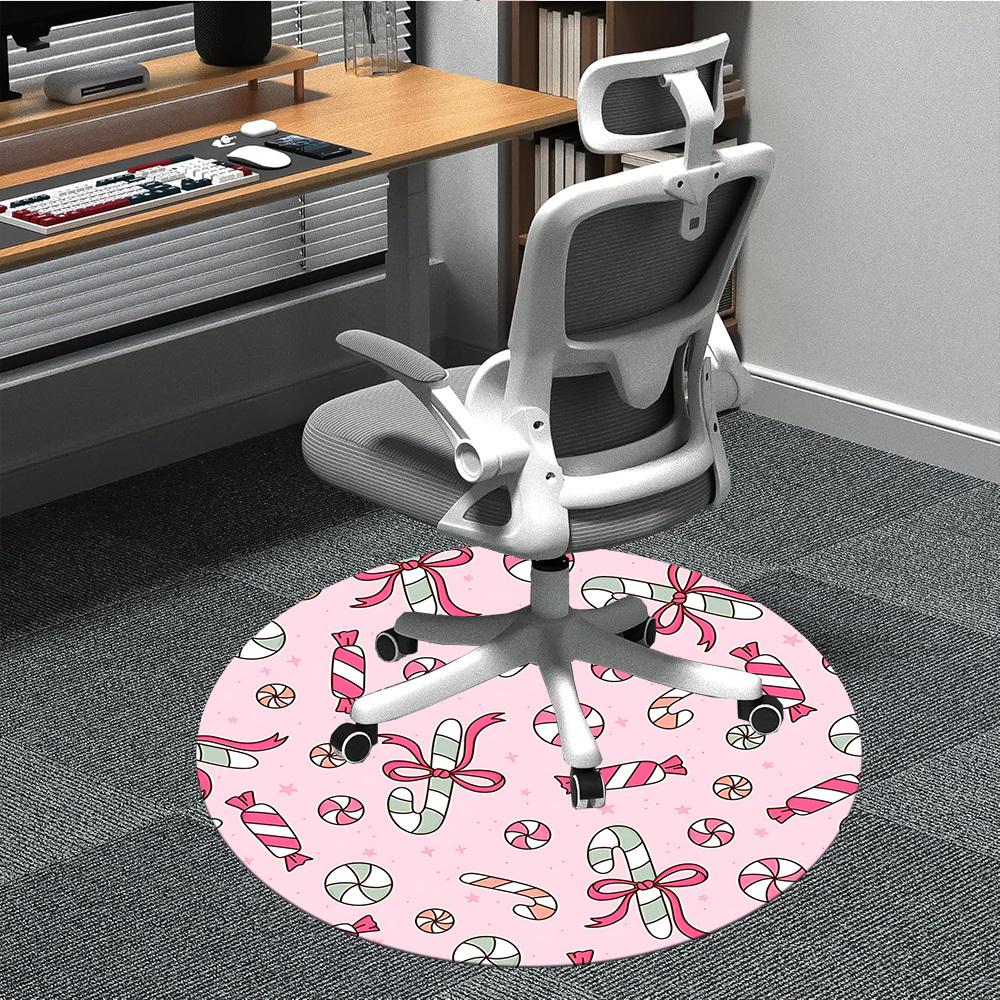 

1pc Candy Pattern Chair Carpet for Office, Soft Flannel Throw Mat, Perfect for Office,Holiday Party Decoration Choice yy251113110 80cm by 80cm