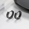 2026 Trendy High-End Black Zirconia Hoop & Stud Ear Cuff Earrings