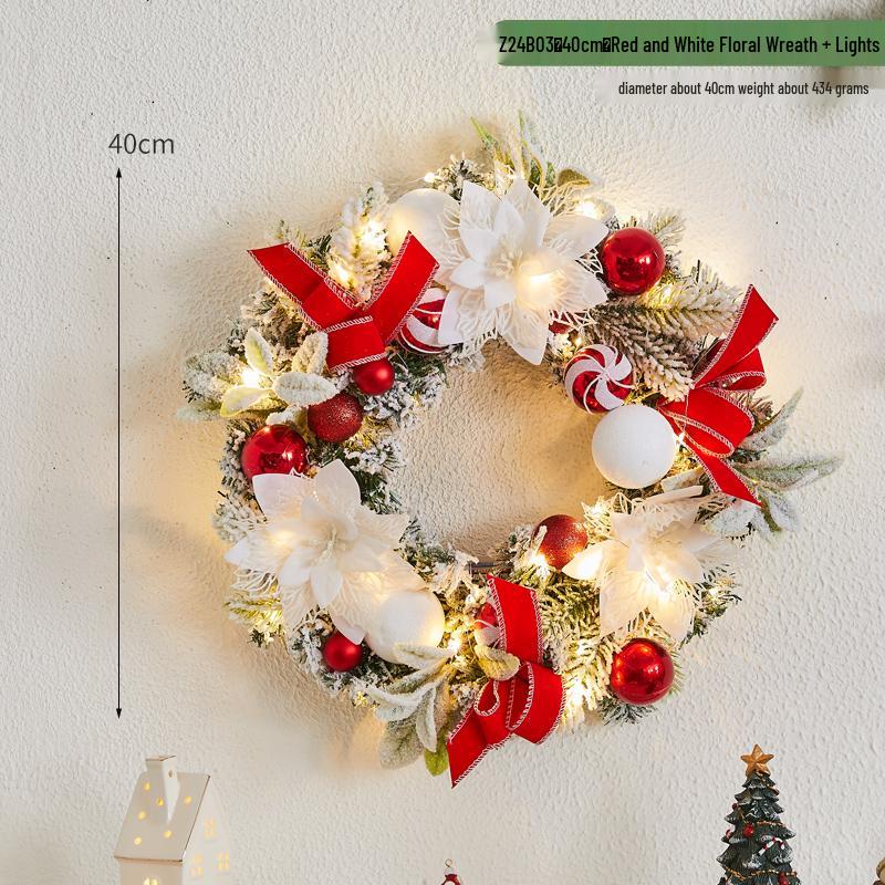 Creative Christmas Door & Window Wreath - Rattan Wall Hanging Ornament for Holiday Decor