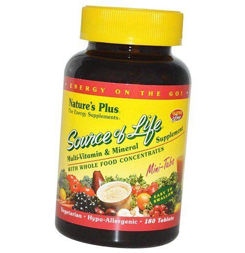 

Мультивітаміни, Source of Life, Nature s Plus 90таб (36375102) 180tab