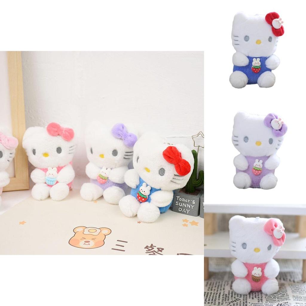 Cute Katie Cat Plush Toy Keychain Adorable Cartoon Kitten Doll Bag Pendant Stuffed Animal Keyring Characters)
