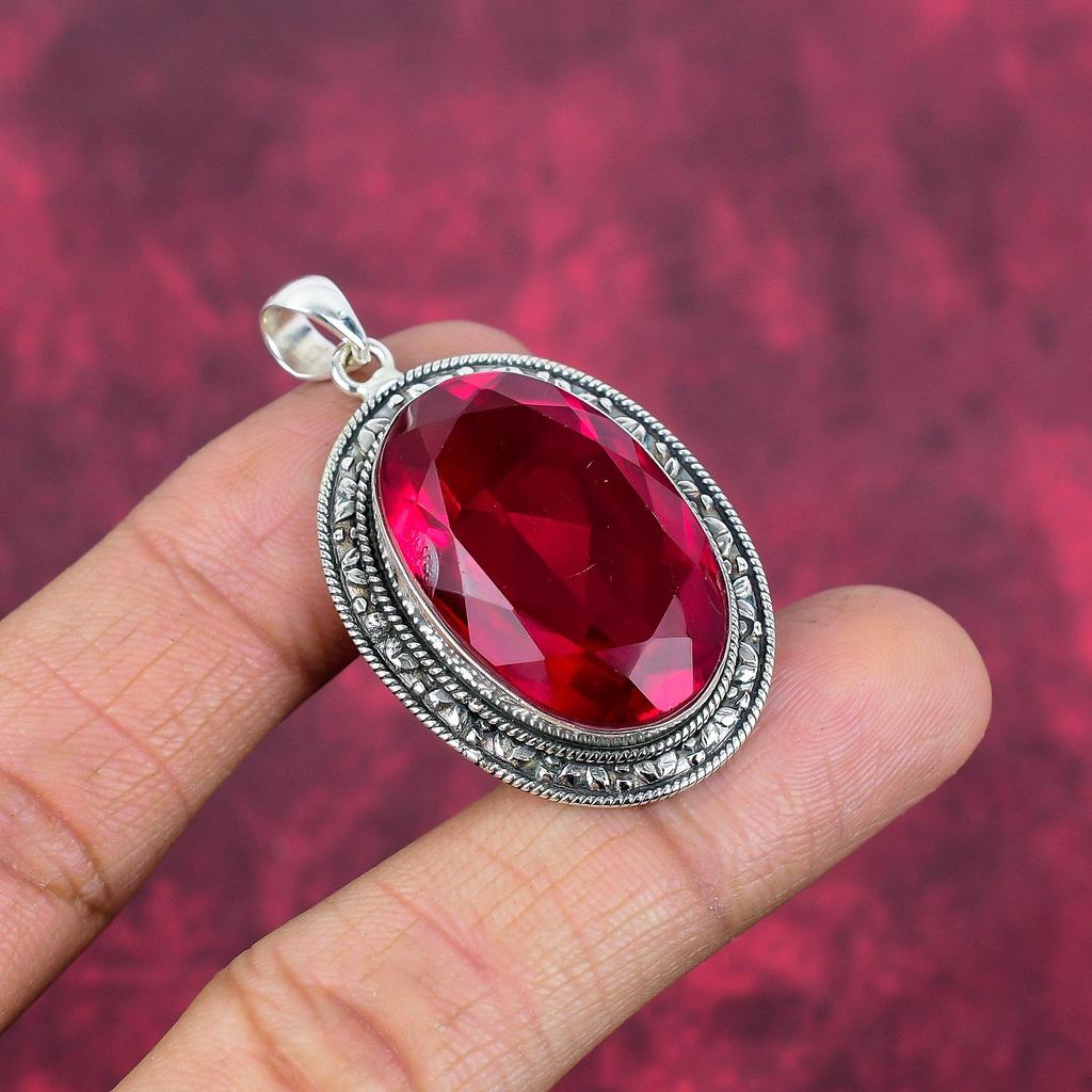 Rubellite Pendant, 925 Sterling Silver Pendant Gemstone Jewelry, Handmade Pendant Amazing Jewelry, Gift For Her