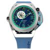 Mazzucato Rim Scuba Blue Green Reversible Twin Dial Automatic SUB03-BL3255 100M Men's Watch