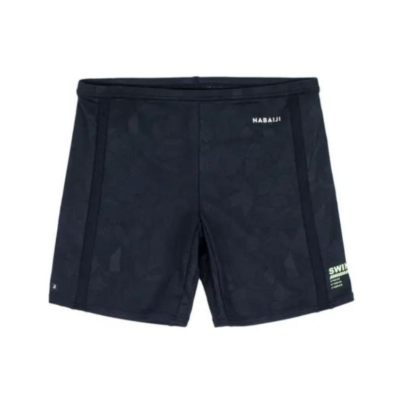 

DECATHLON Yoko Geol emboss Elastic Waist Boxer Long Swim Trunks Men s Black M чёрный