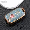 TPU Car Folding Key Case Cover Shell For FIAT Tipo Toro Nuovo Freedom 500X Doblo Argo Grazie Protector Holder Fob Accessories