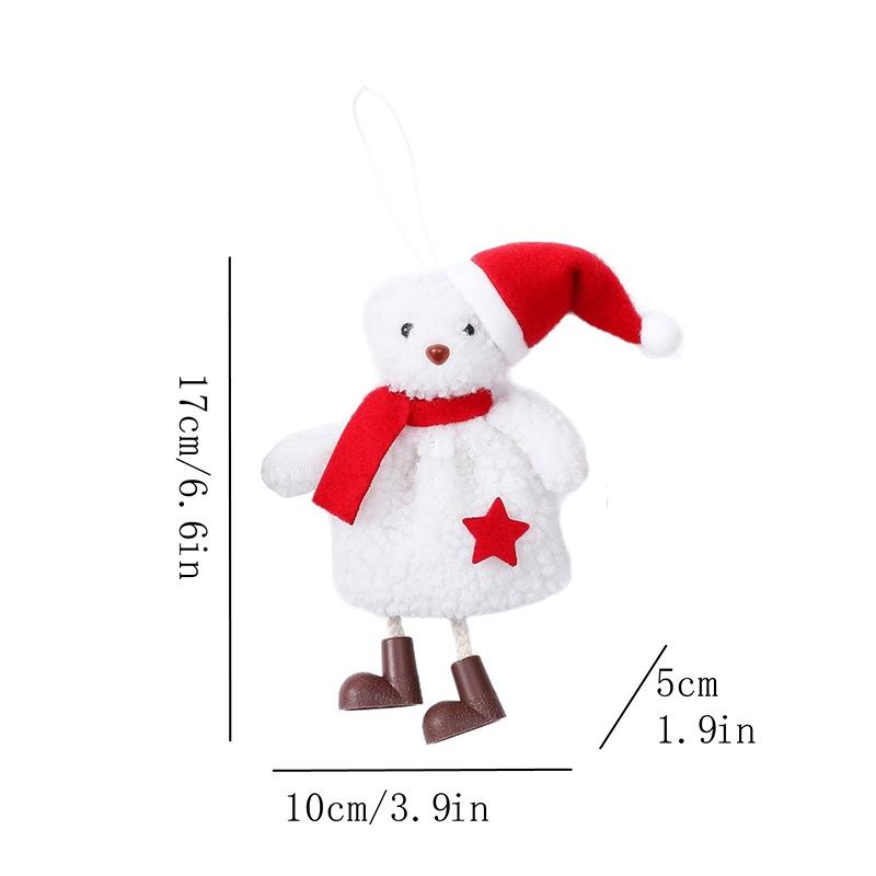 Christmas Tree Flocking Hanging Ornaments Xmas Tree Pendants Christmas Decoration New Year 2026 Party Decor Navidad Gifts 7