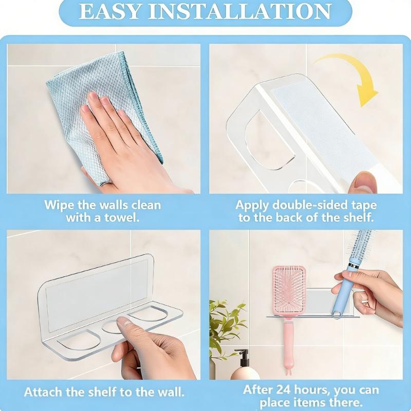 Pack of 2 Space Saving Organizers for Bathroom with Multiple Layer Design to Hold Shampoo Soap and Toiletries Efficiently