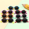 Classic Vintage Silicone Sunglasses Kids Cute Round AC Lens UV400 Shade Protective Glasses Boys Girls Outdoor Use Travel Sunglasses