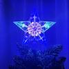 LED Christmas Tree Topper Star Moon Decoration Acrylic Xmas Ornament Energy Saving Shining Lamp Festive Home Room Decor