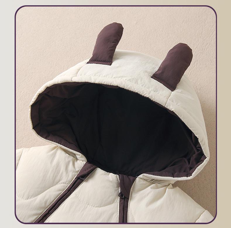 Macacão de Penas Novo Padrão Nacional para Bebês - Traje de Inverno para Engatinhar para Meninos e Meninas