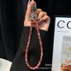 Light Luxury Phone Lanyard New Simple Rhinestone Double Buckle Phone Pendant Keychain Anti-Lost Rope Fashion Hanging Chain Wholesale