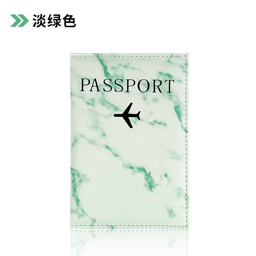 PU-Leder-Reisepasshülle Einfaches Flugzeug-Buchstaben-Druck Damen Herren Reise-Reisepass-Etui-Halter Mode Hochzeitsgeschenk