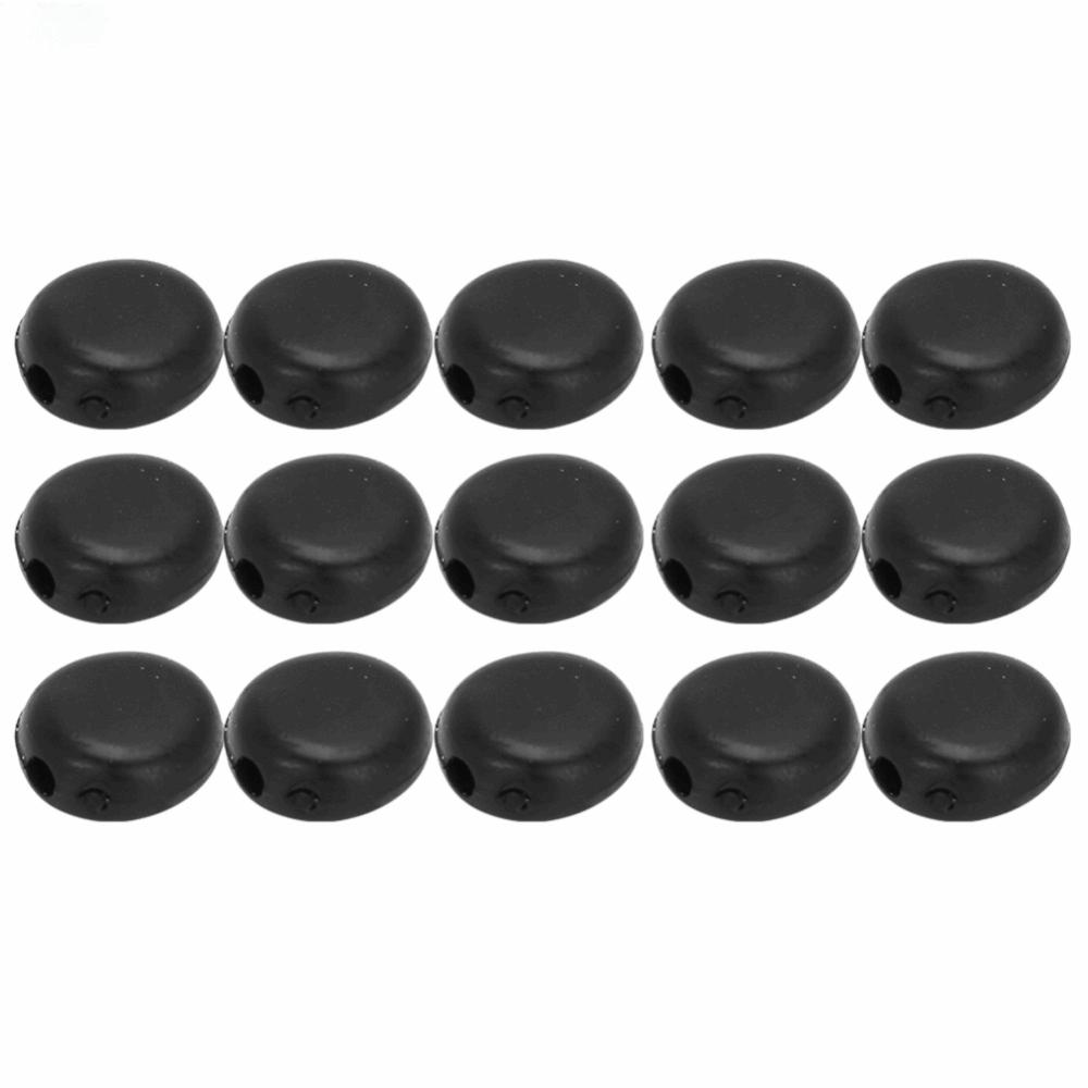 400pcs Black White Color Plastic Cord Locks Adjustment Buckle Clip  DIY Crafts Supplies