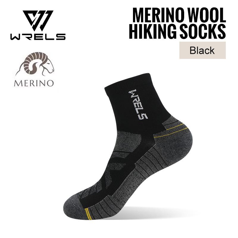 WRELS 1/3Pairs Merino Wool Socks Warm Thick Cushion Wool Socks Running Moisture Wicking Sports Socks Merino Wool Hiking Socks 1 pair