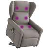 Massage Recliner with Rising Aid Taupe Fabric