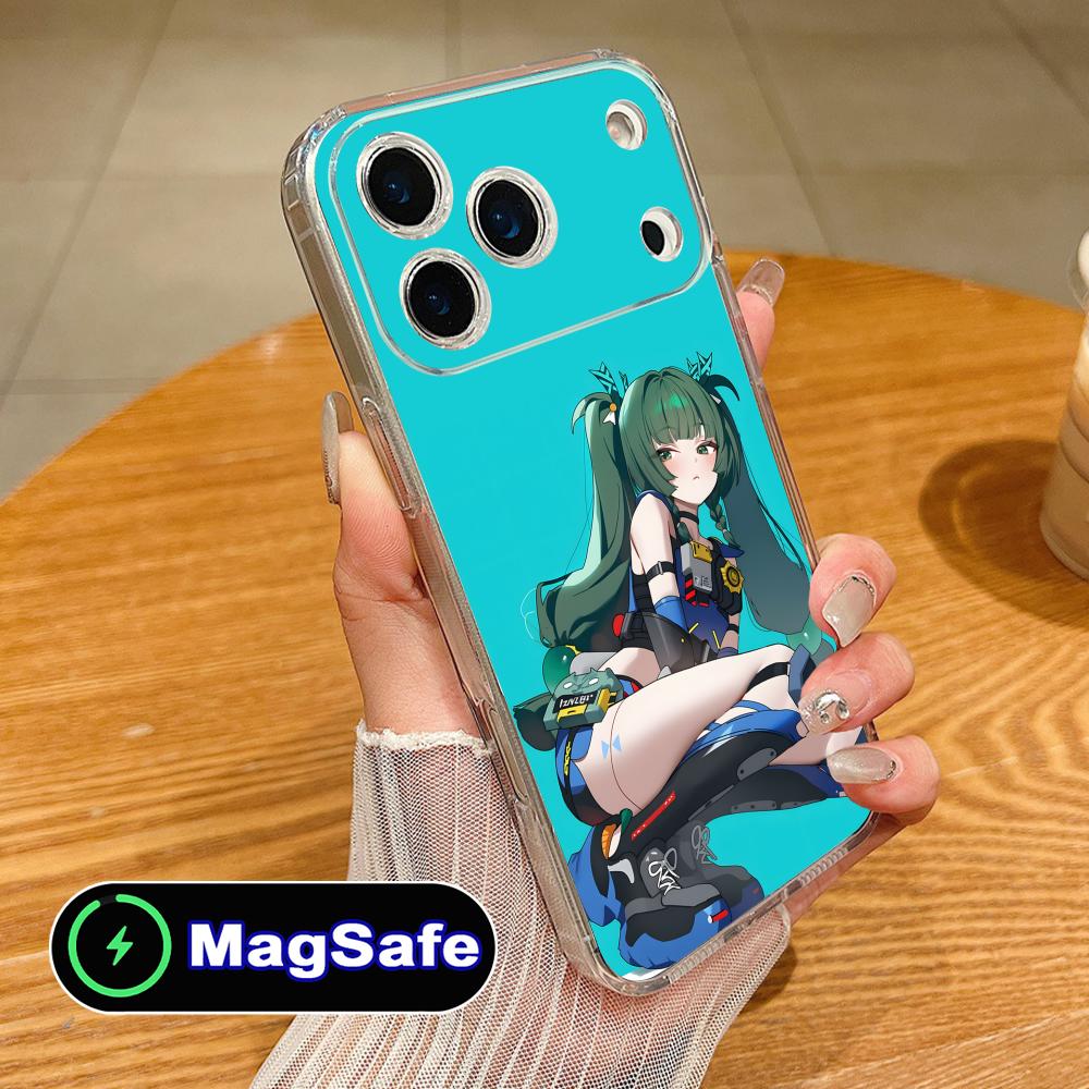 Zenless Zone Zero QingYi Phone Case for iPhone 17 16 15 14 13 12 11 Air Pro Max Plus Mini Magsafe Clear Colorful Cover Luxury