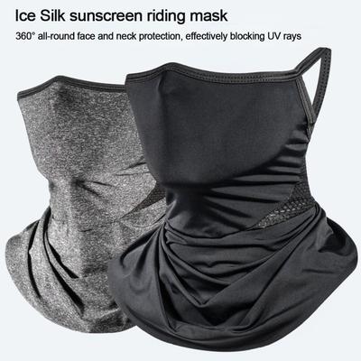 Eisseide Sonnenschutz Nackenschlauch Schal Damen Herren Gesichtsbedeckung Schal Nackenschutz Outdoor Radfahren Camping Laufen Gesichtsmaske Schal