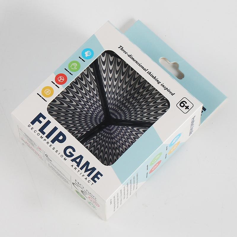 Бесконечный 3D Магический Куб Неправильный Флип Пазл Зрение Антистресс Офисный Снятие Стресса Аутизм Коллекция Детские Игрушки для Пальцев Подарок
