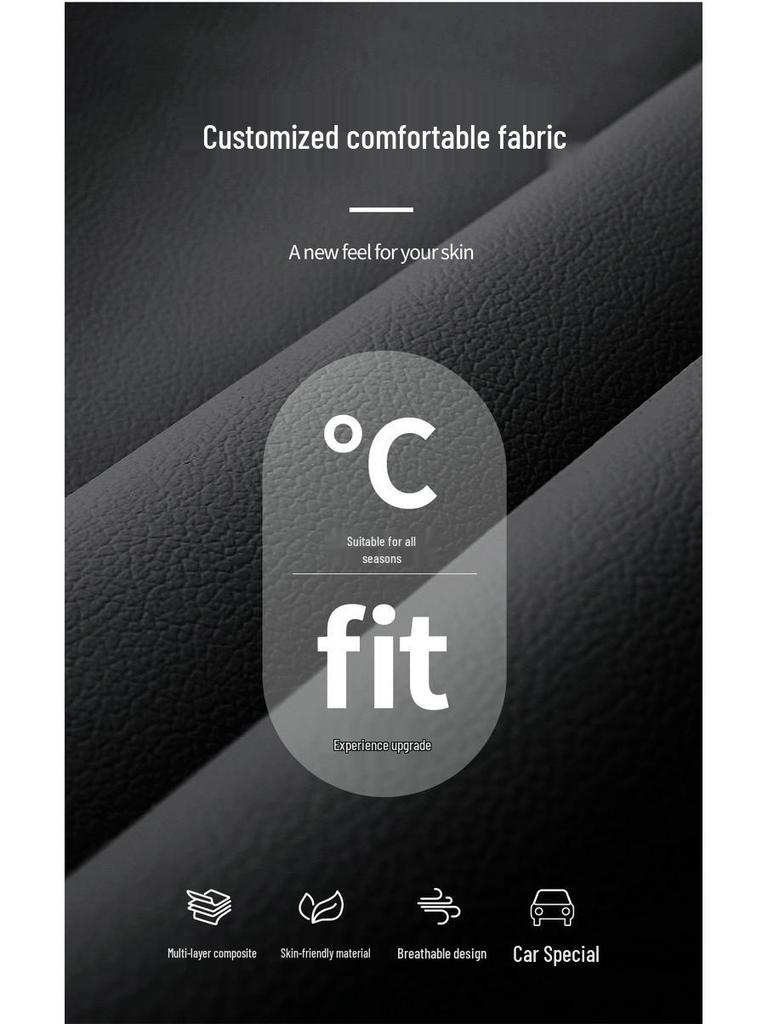 Haoyue PRO 5-Seat Full Leather Car Seat Cushion Cover - Universal for All Seasons