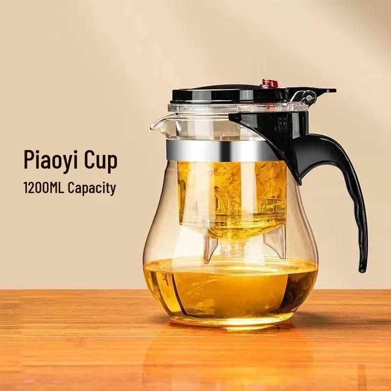 

Red Rain Dots Detachable Filter Glass Teapot