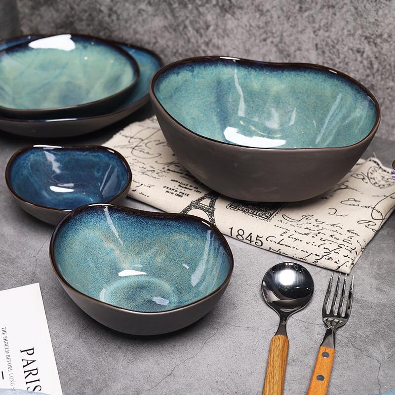 Ruhan Kiln-Glazed Ceramic Round Shallow Plate