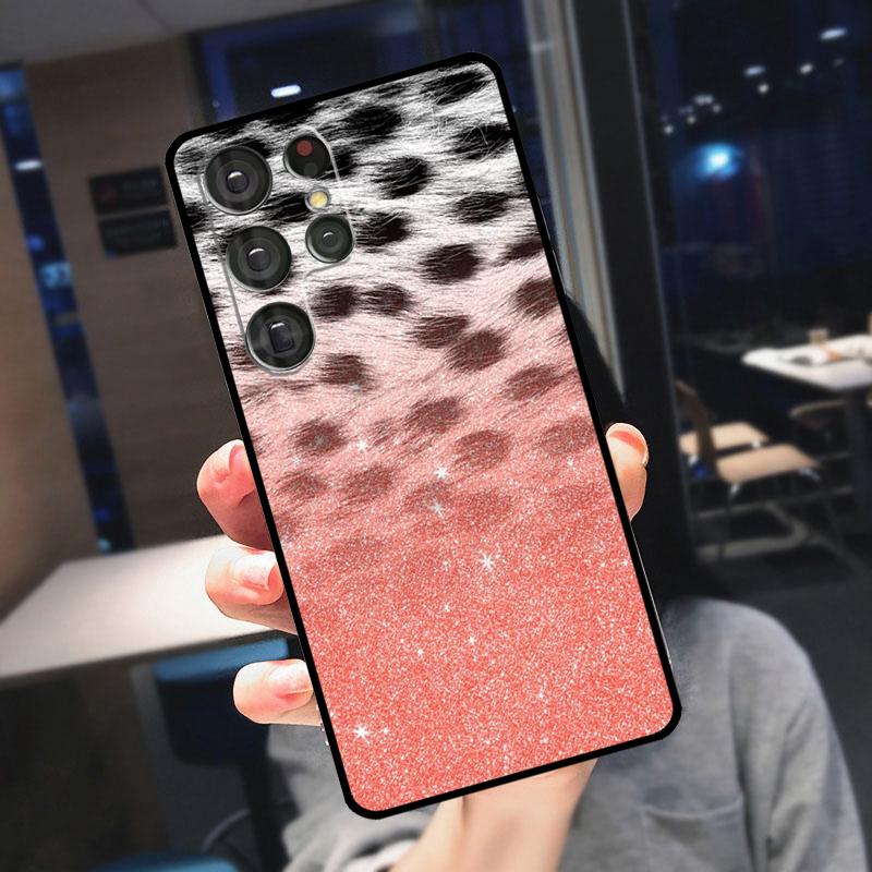 Leopard Print Cover For Samsung Galaxy S23 S24 S25 Ultra S21 S22 S20 S9 S10 Plus S21 FE S24 FE Phone Case