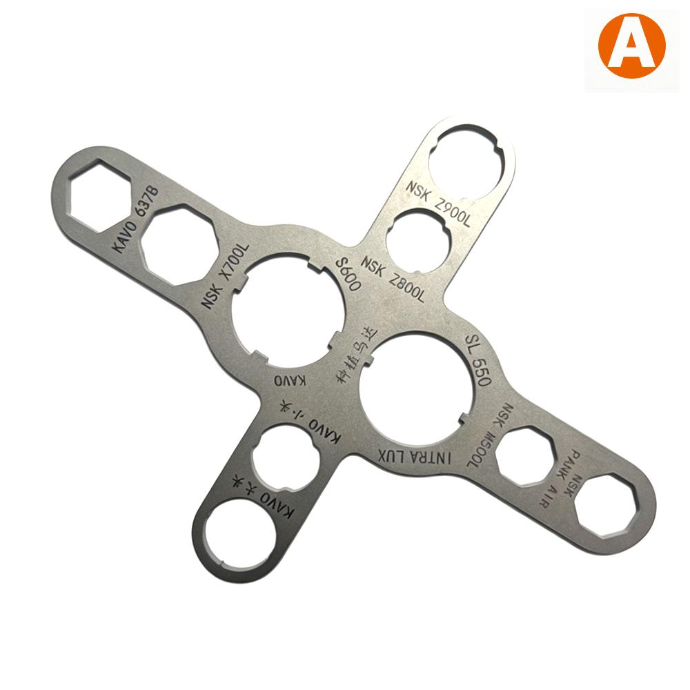 Dental High-Speed Turbine Back Cover Removal Wrench Multi-Functional Maintenance Implant Motor Wrench Tool