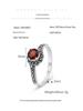 Elegant S925 Thai Silver Ring with Natural Garnet, Ruby, and Marcasite