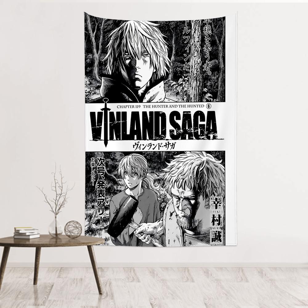 Anime Comics Tapestry Room Decor VVinland Sagas Wall Cloth Party Hanging Background Room Decor Baby Room