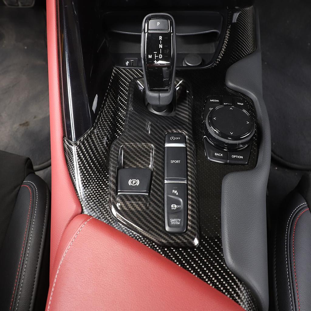 ABS Carbon Fiber Gear Shift Panel Trim Kit for For Toyota Supra A90 -