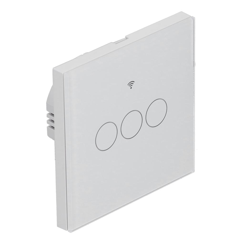 For Tuya Zigbee Light Switch 3‑Gang EU Remote Control Touch Switch 100‑240V 50HZ 60HZ