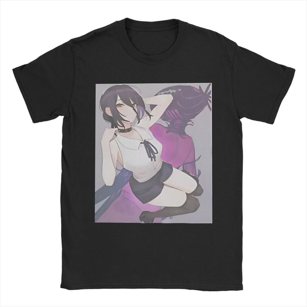 Reze Anime Chainsaws Japan Manga Man Outfit Men Women T Shirts 100% Cotton Tee Graphic Print  T-shirt Clothes
