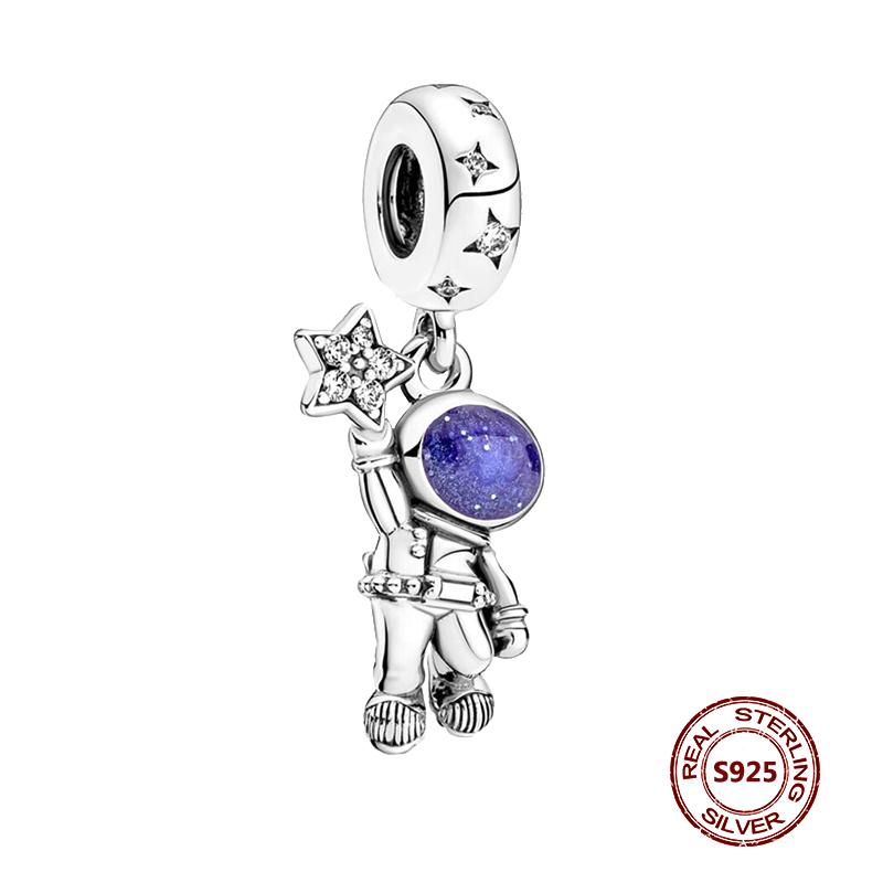 Charms camaleonte adatti a braccialetti originali alla moda in argento 925 con zircone, perlina a forma di polpo e tartaruga, ciondolo a forma di farfalla e lucciola, fai da te per realizzare gioielli