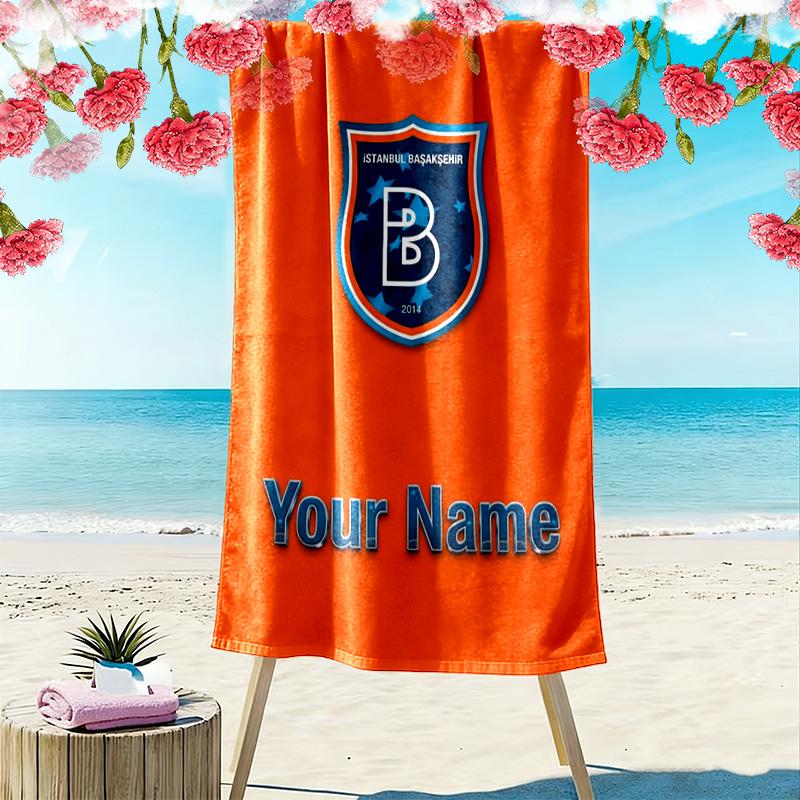 Name Custom Estambul Basaksehir Print Beach Towel, Large Soft Quick Dry Towel for Beach Camping Swimming