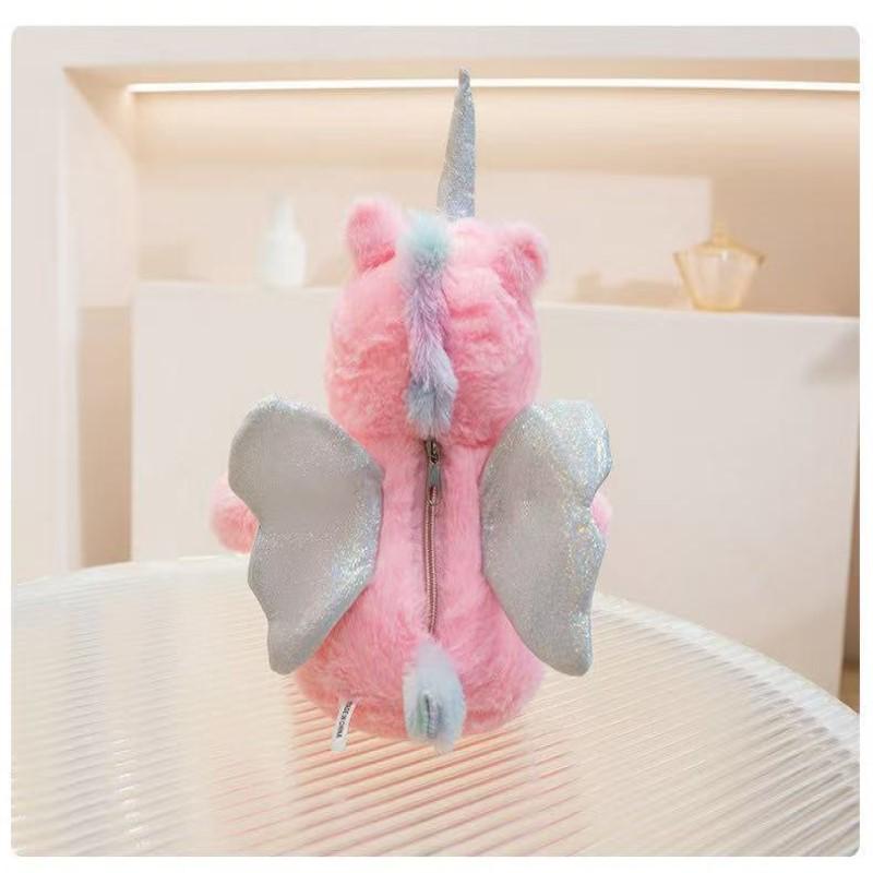 25cm Simulated Luminous Unicorn Plush Toy Filled with Plush Toys, Figurine Dolls, Cartoon Anime Cute Gifts, Children's Fun Dolls
