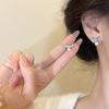 Summer Small Bow Pearl Stud Earrings for Women with Luxurious Zirconia Fashionable and Elegant Ear Jewelry