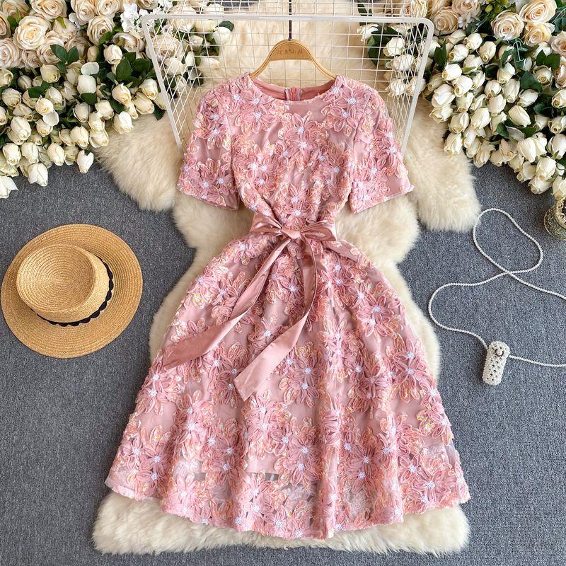 Accessible Luxury Socialite Princess Dress Heavy Embroidery Small Dress