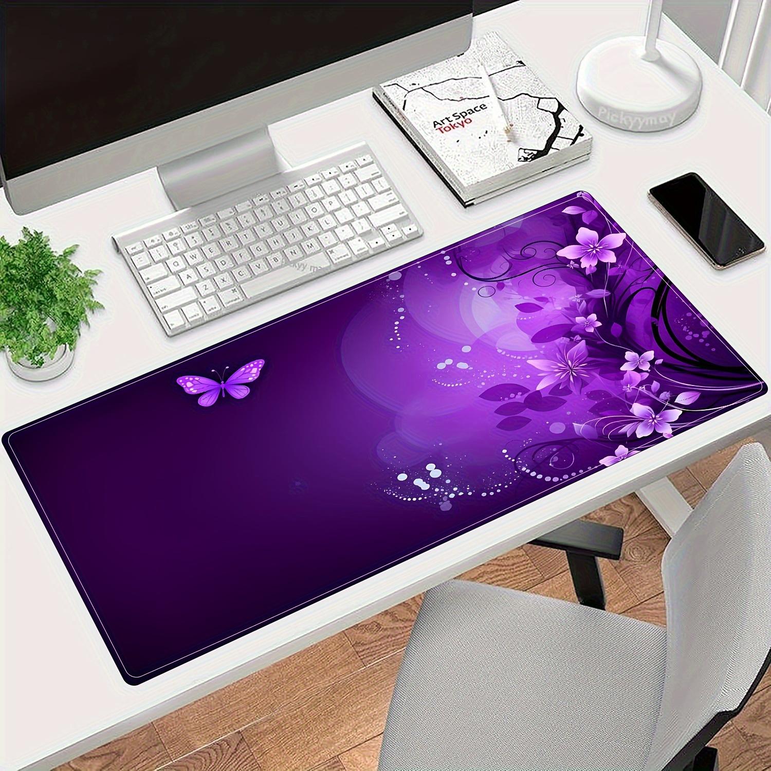 Modern Desk Mat Mouse Pad Smooth Desk Mat Smooth Cloth Surface Natural Rubber Base for Office Desk PC Laptop Keyboard Ideal Gami 400x800x2mm