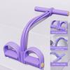 4-Tube Pedal Resistance Band with Handle Multifunction Tension Rope Yoga Sit-up Training Pedal Puller Body Stretching Trainer