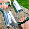 2in1 Stainless Steel Seeder Seedling Transplanting Excavator Horticultural Planting Hole Drilling Garden Flower Planting Planter