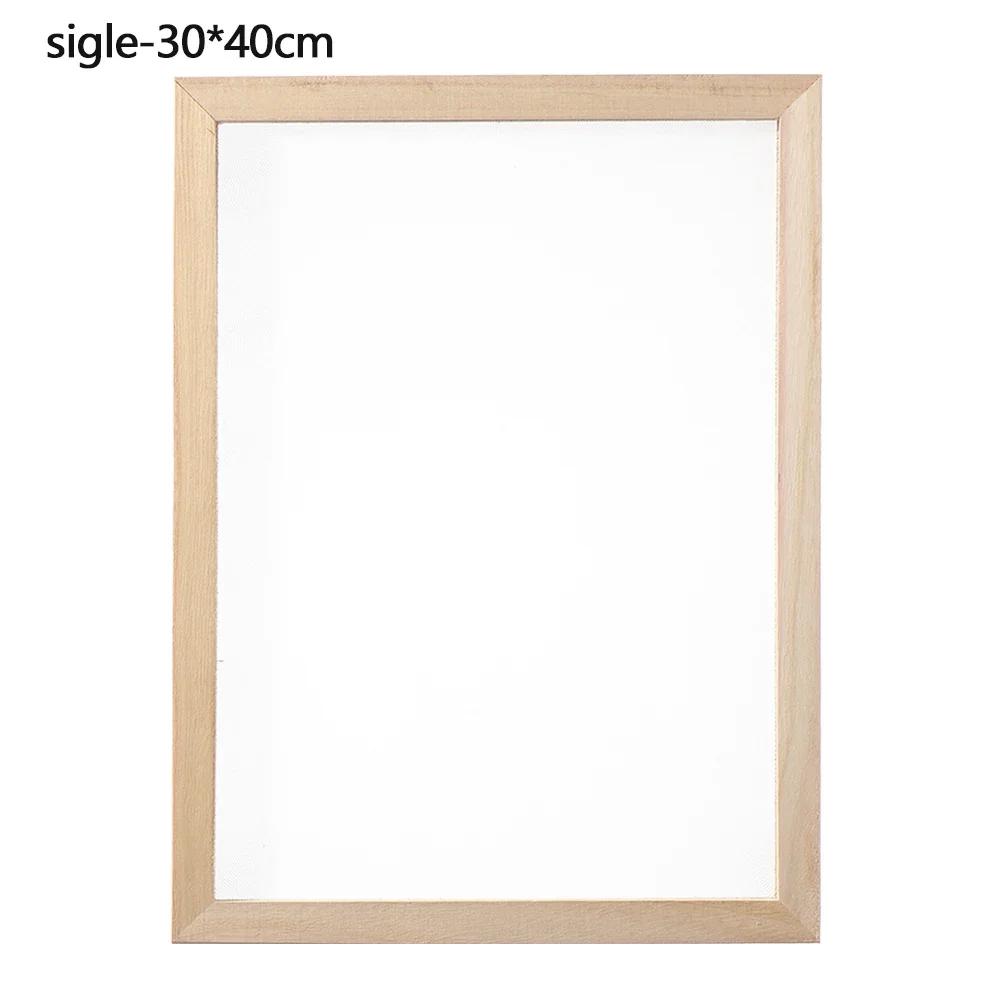 Wielorozmiarowa Rama Formy do Wytwarzania Papieru DIY Sito do Wytwarzania Papieru Drewniany Rękodzieło Edukacyjne Prezent Drewniana Forma z Siatką