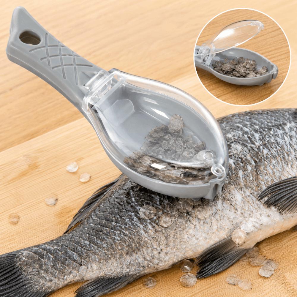with Container Fish Cleaning Tool Fast Remove Fish Skin Brush Home Kitchen Cooking