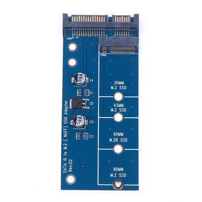 Tarjeta adicional Ngff M.2 Adaptador M2 Sata3 Raiser Adaptador M.2 a Sata Tarjeta de expansión SSD M2 a Sata Soporte de clave B 30/42/60/80 mm