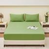 100% Waterproof Fitted Bed Sheet with Elastic Band Solid Color Mattress Cover for Single Double King Queen Bed 140/150/160/180x200