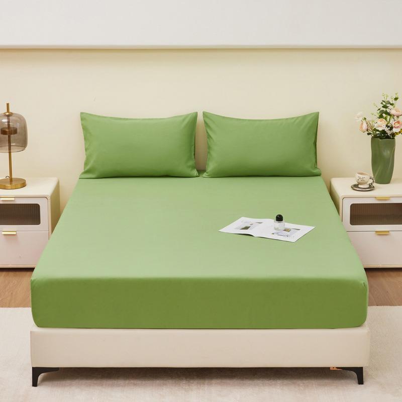 100% Waterproof Fitted Bed Sheet with Elastic Band Solid Color Mattress Cover for Single Double King Queen Bed 140/150/160/180x200