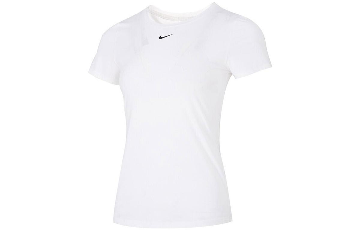 Nike Women ss Dri-FIT One Sporty Fitted Crewneck T-Shirt White DD0627-100 S