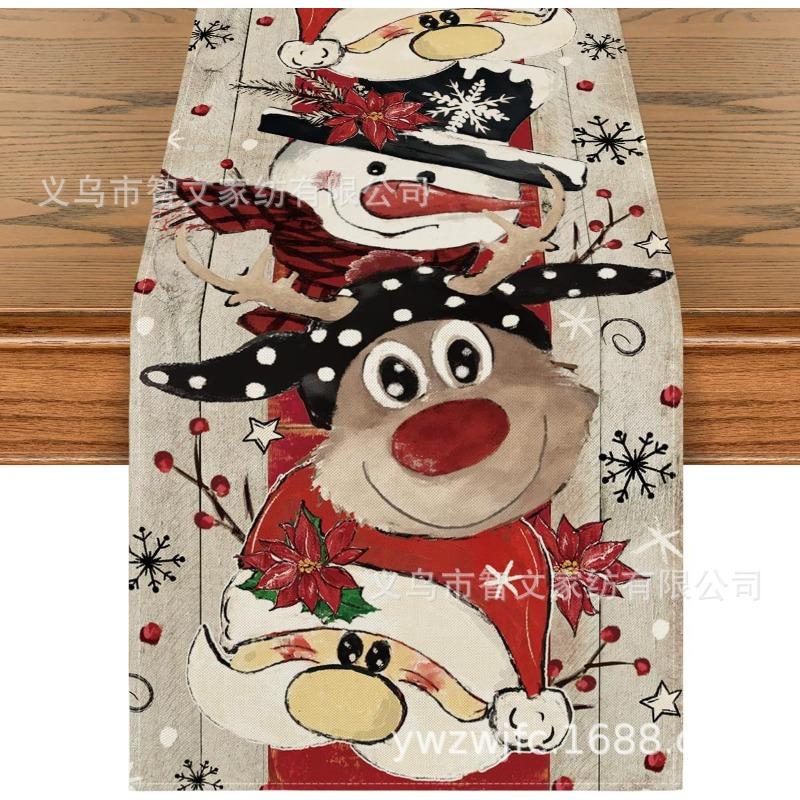 Weihnachts-Tischläufer Winter-Tischläufer Dekoration Tischläufer