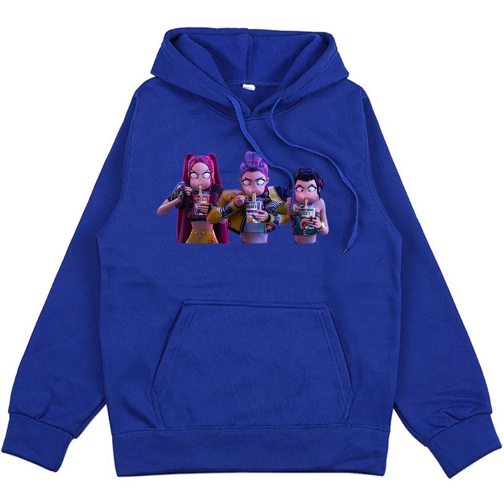 Women Clothing KPop Demon Hunters Movie Hoodies Long Sleeve Fashion Female Sweatshirts Hooded Unisex Streetwear