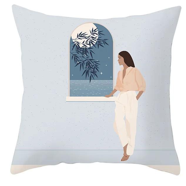 Creative Abstract Art Pillowcase Car Ornaments Office Living Room Sofa Home Pillowcase
